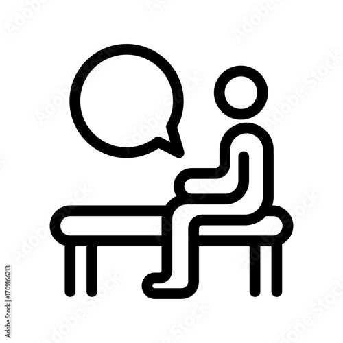 Rehabilitation Session Line Icon of Rehabilitation Icon Set