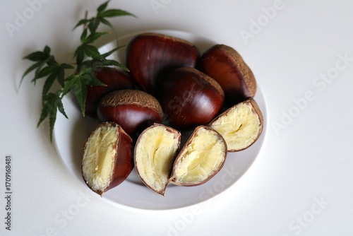 ホクホク美味しい栗　茹栗　秋の味覚