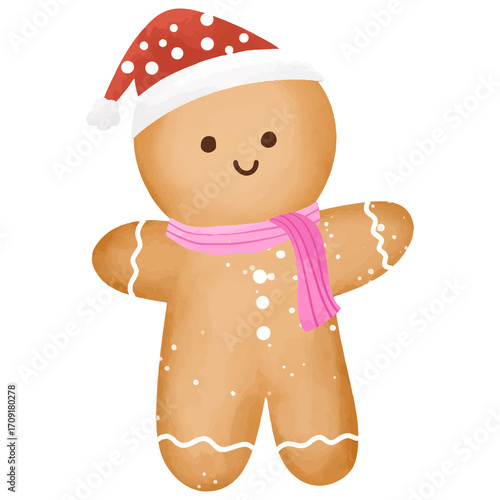 Ginger cookies christmas clipart hand drawn