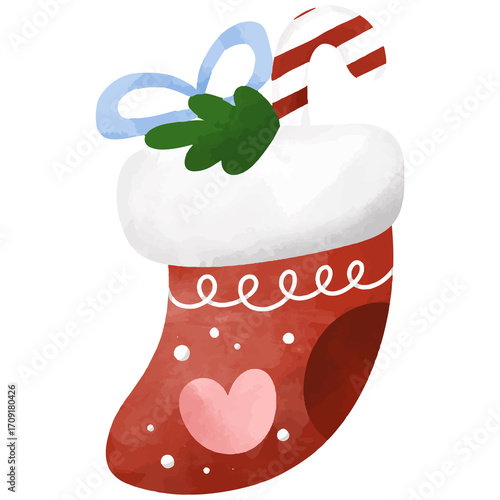 christmas sock with candy canes