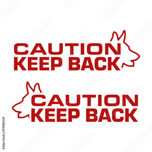 Caution Keep Back Police Sheriff Trooper K9 Vehicle Sticker