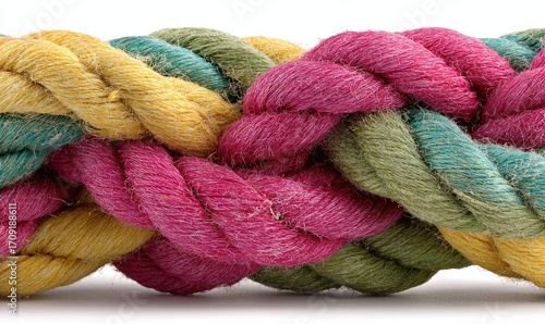Close-up of colorful braided rope (3)