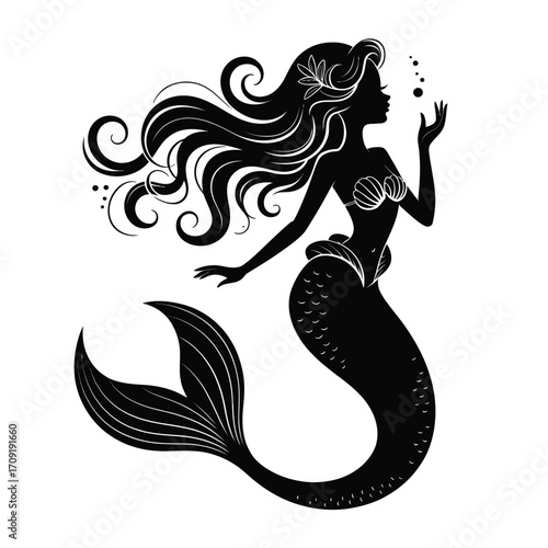 Mermaid Vector Silhouette
