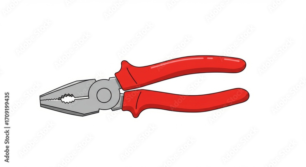 Fototapeta premium Flat Design Illustration of Pliers for Workshop