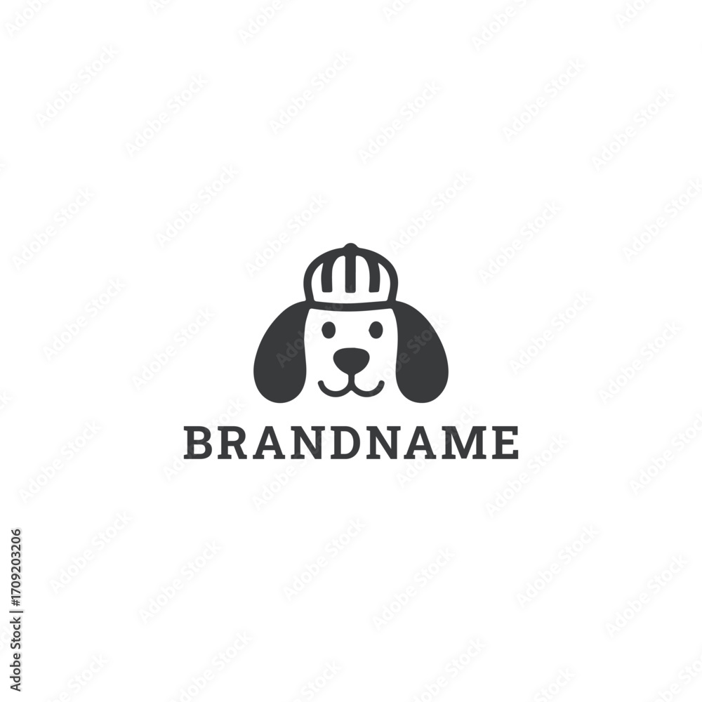 Obraz premium Dog logo vector icon illustration