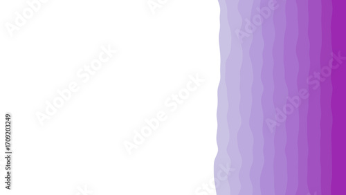 Abstract purple gradient with a soft wavy edge against a clean white background. Versatile design space for modern branding, invitations, or presentations.