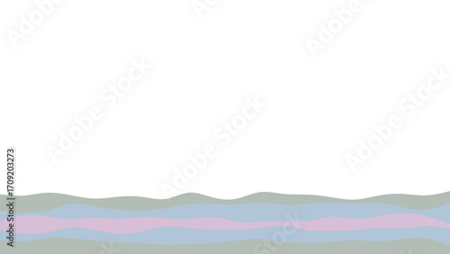Muted wavy layers form a tranquil abstract background, perfect for modern graphic design, presentations, and web banners.