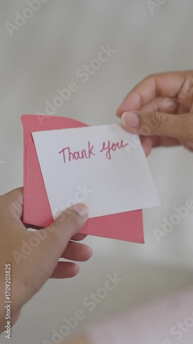 Delivering a heartfelt thank you note in style
