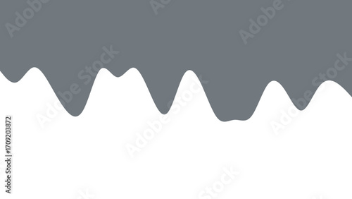 Minimalist gray wavy design element on a clean white background, ideal for modern graphic compositions, web banners, or abstract patterns.