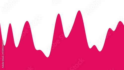 Vibrant pink abstract wavy shape against a clean white background, creating a dynamic and fluid design element for modern branding and creative projects.