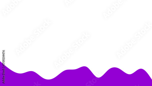 Abstract purple fluid wave design on a white background, offering a vibrant, modern element for graphic projects, presentations, or digital backdrops with ample copy space.