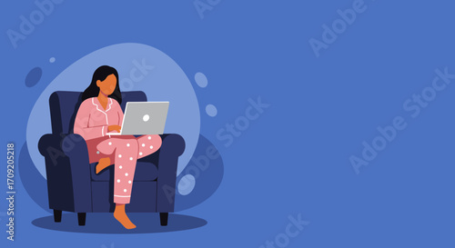 Modern person with dreadlocks using a laptop on a comfortable sofa, surrounded by indoor plants. Depicts remote work, online learning, and a relaxed digital lifestyle concept.