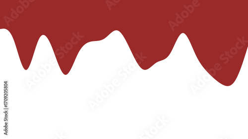 Abstract dark red liquid drip on a clean white background, perfect for creative design, food branding, or medical concepts.