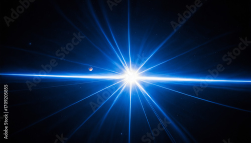 bright starburst light in d...