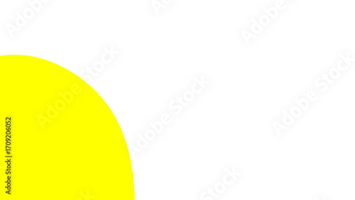 Vibrant yellow quarter-circle on a clean white background, offering a minimalist, modern, and bright graphic design element. Ideal for contemporary branding, advertising, and digital use.