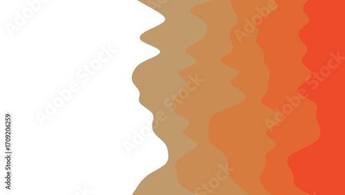 Warm, earthy color palette with fluid, organic wavy stripes on a clean white background. Ideal for graphic design, websites, or presentations.