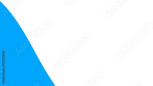 Abstract blue curve on a clean white background, creating a modern, simple design element for backgrounds, branding, or presentations.
