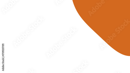 Minimalist background featuring a vibrant orange curved shape against clean white space. Ideal for modern design, branding, presentations, or website elements.
