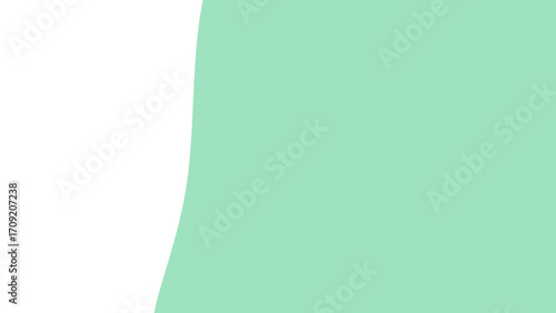 Modern abstract background with a smooth, organic pastel green shape and white space. Ideal for branding, presentations, or digital design.