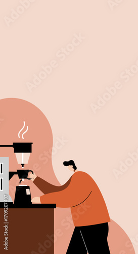 Professional illustration of two colleagues in a modern office, engaged in a business discussion and symbolizing teamwork and collaboration.