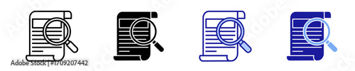 Legal Document  Icon Set Multiple Style Collection