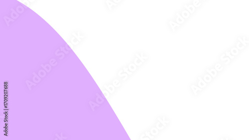 Abstract graphic design featuring a vibrant purple curved shape against a pristine white backdrop, ideal for modern branding or text overlay.