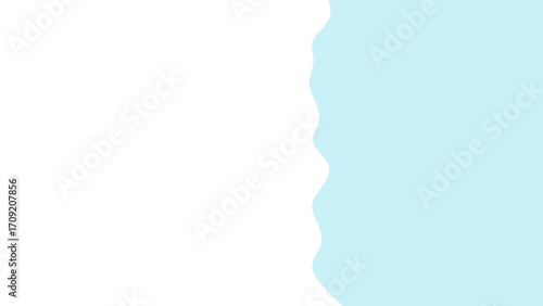 Abstract background featuring a clean, wavy division between serene light blue and bright white. Ideal for modern design, web headers, or calm branding.