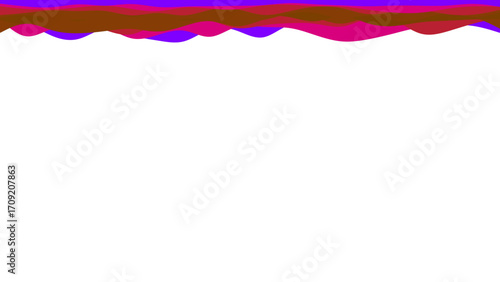 Vibrant fluid shapes in purple, pink, and brown create an artistic border on white, perfect for creative ads, website headers, or contemporary presentations.