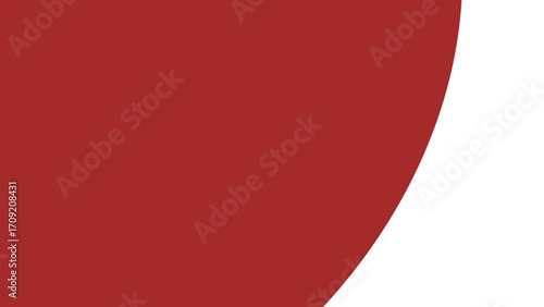 Modern abstract background featuring a bold red curved shape against a clean white field, ideal for graphic design, presentations, or branding.