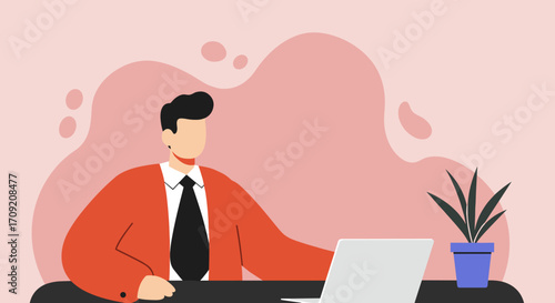 Relaxed person working remotely on a laptop in a casual setting. Illustrates modern work-life balance, productivity, and digital freedom.