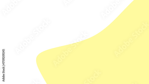 Clean abstract background featuring a flowing pastel yellow curve against a crisp white space, perfect for modern layouts and text.