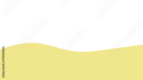 Minimalist light yellow wavy curve on a clean white background, creating a calm and modern abstract design. Ideal for templates or commercial branding.