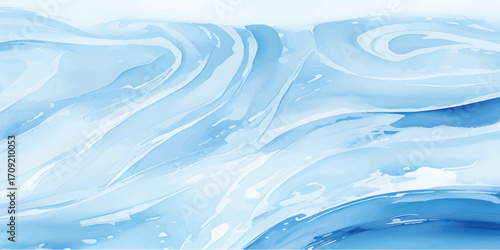 Abstract blue water with a clean ripple surface and fresh liquid splashes
