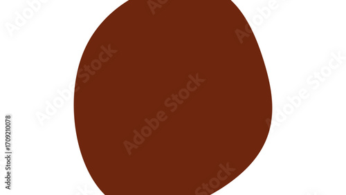 Minimalist abstract brown organic shape on a clean white background. Versatile graphic element for modern design, branding, or digital projects.