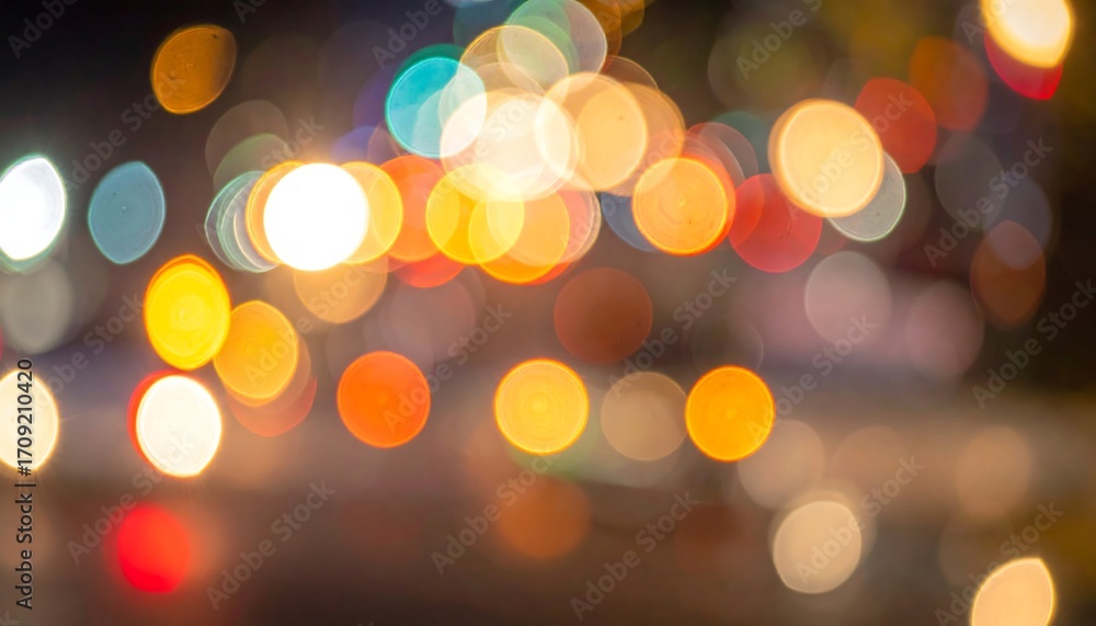 Obraz premium Abstract bokeh of city lights at night
