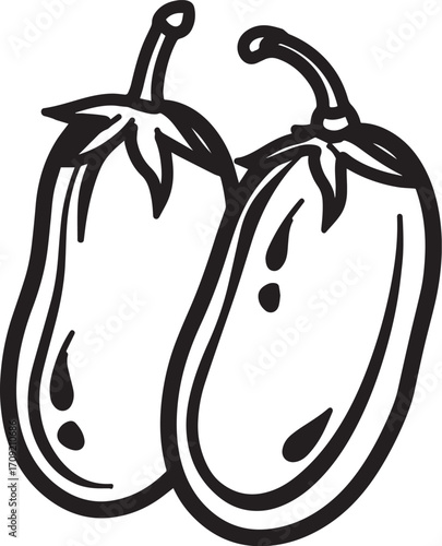 Kidney Beans icon clean simple outline