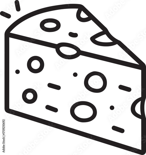 Cheese icon clean simple outline