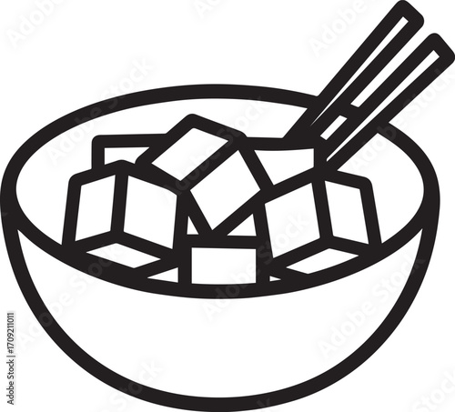 Tofu icon clean simple outline