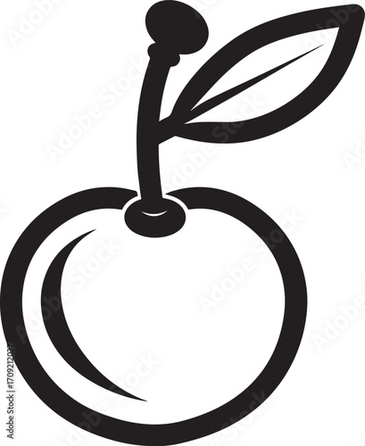 Cherry icon clean simple outline