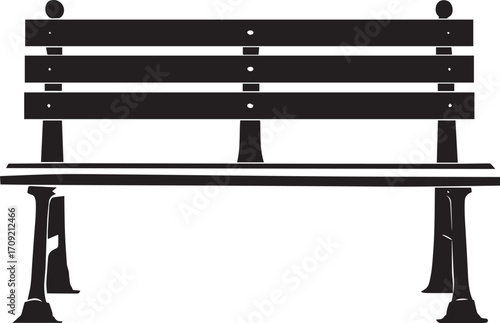 Bench Furniture icon clean simple silhouette