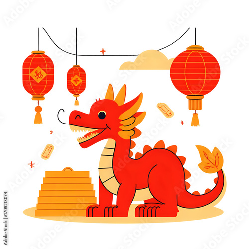 chinese new year dragon statue