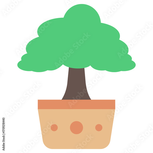 Plant Pot Icon Mini Illustration Icon. Use For Modern Concept, Print, Ui, Ux Kit, Web And App Development. Vector Related To Office, Education, Examination And More