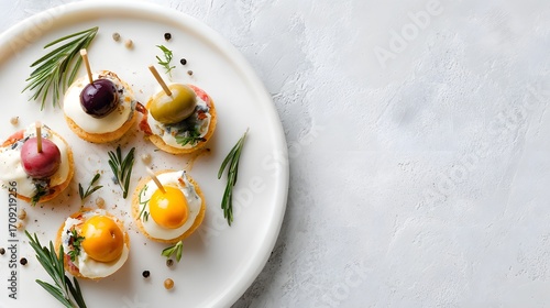 Delicious appetizer creation at a chic restaurant gourmet food photography modern setting