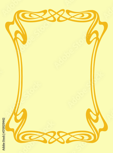 Nouveau vintage retro style frame border collection background vector art decorative poster element editable