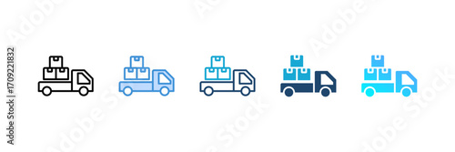 Supplier icon set multiple style collection