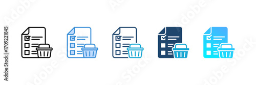 Procurement icon set multiple style collection