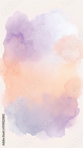 Watercolor Texture Background with Soft Pastel Washes in Lavender and Peach for Feminine Branding
