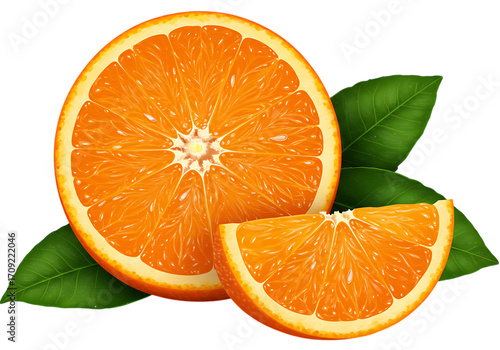 orange fruit isolated on white