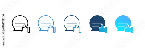 Feedback icon set multiple style collection