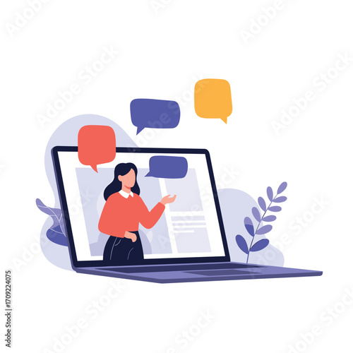 Online business meeting with diverse participants discussing ideas and plans.